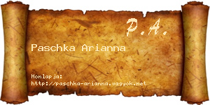 Paschka Arianna névjegykártya